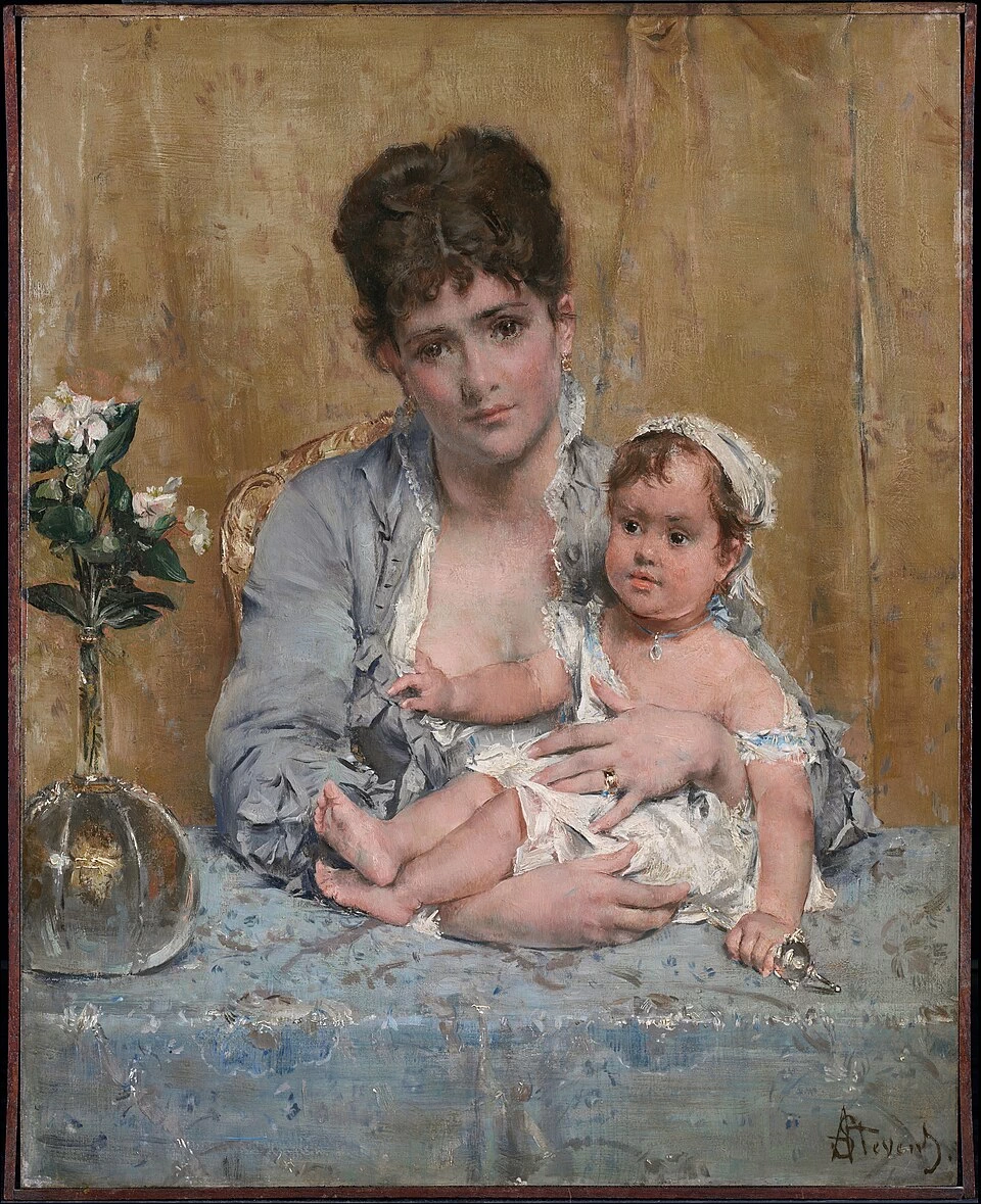 Alfred Émile Stevens - 118, Madre e figlio, Clark Art Institute, Williamstown
